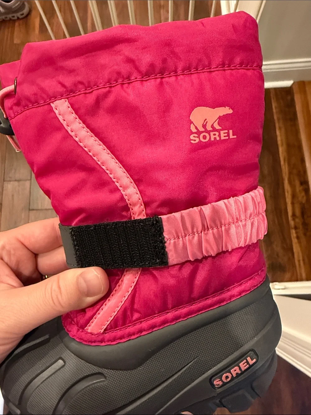 Sorel Kids Pink and Gray Insulated Snow Boot